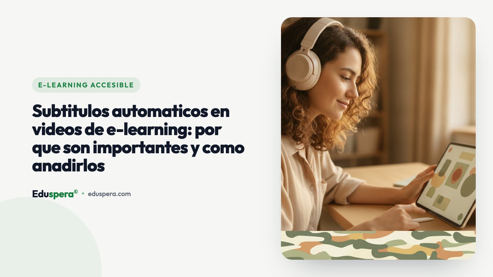 Video player with captions enabled showing an e-learning lesson