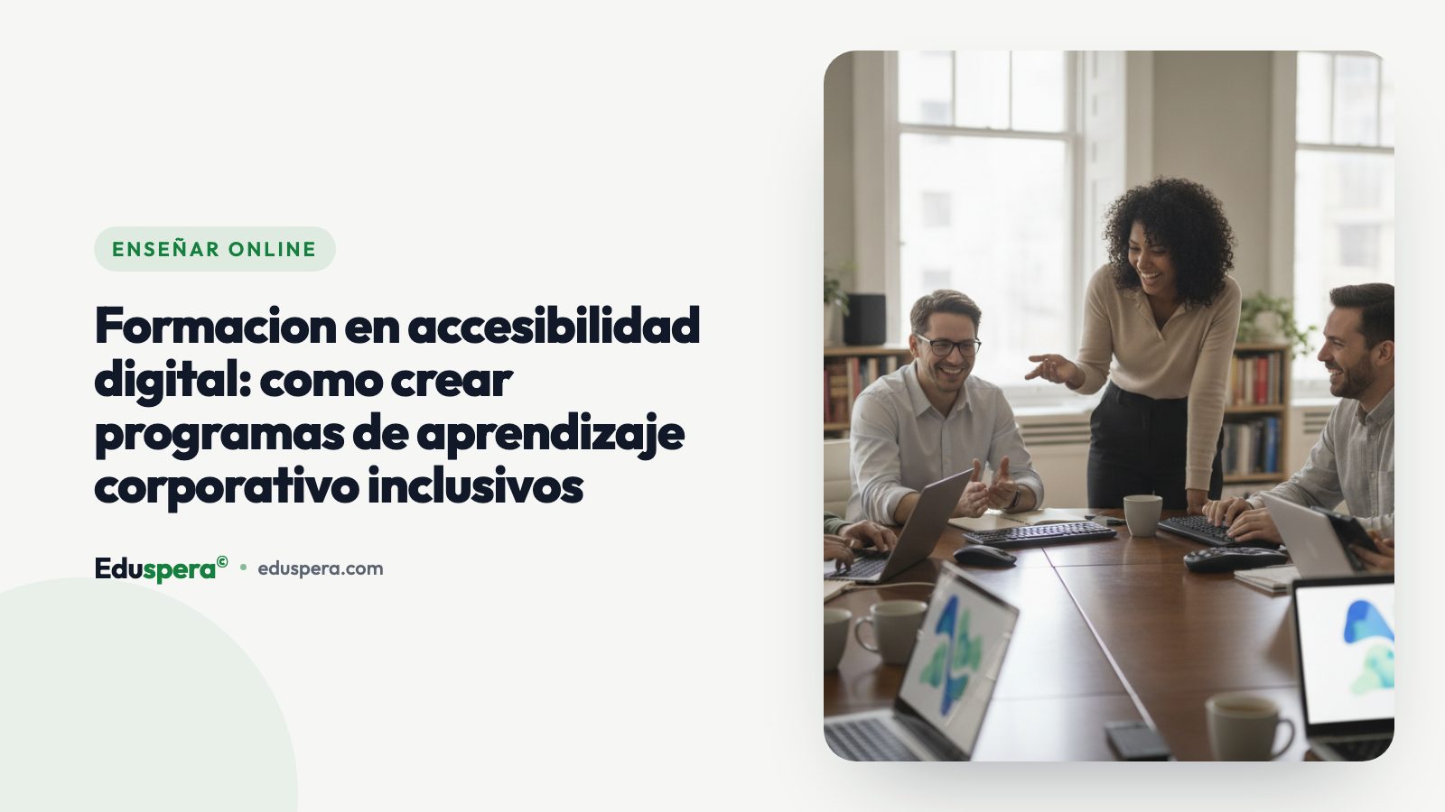 Corporate training session with employees learning about digital accessibility