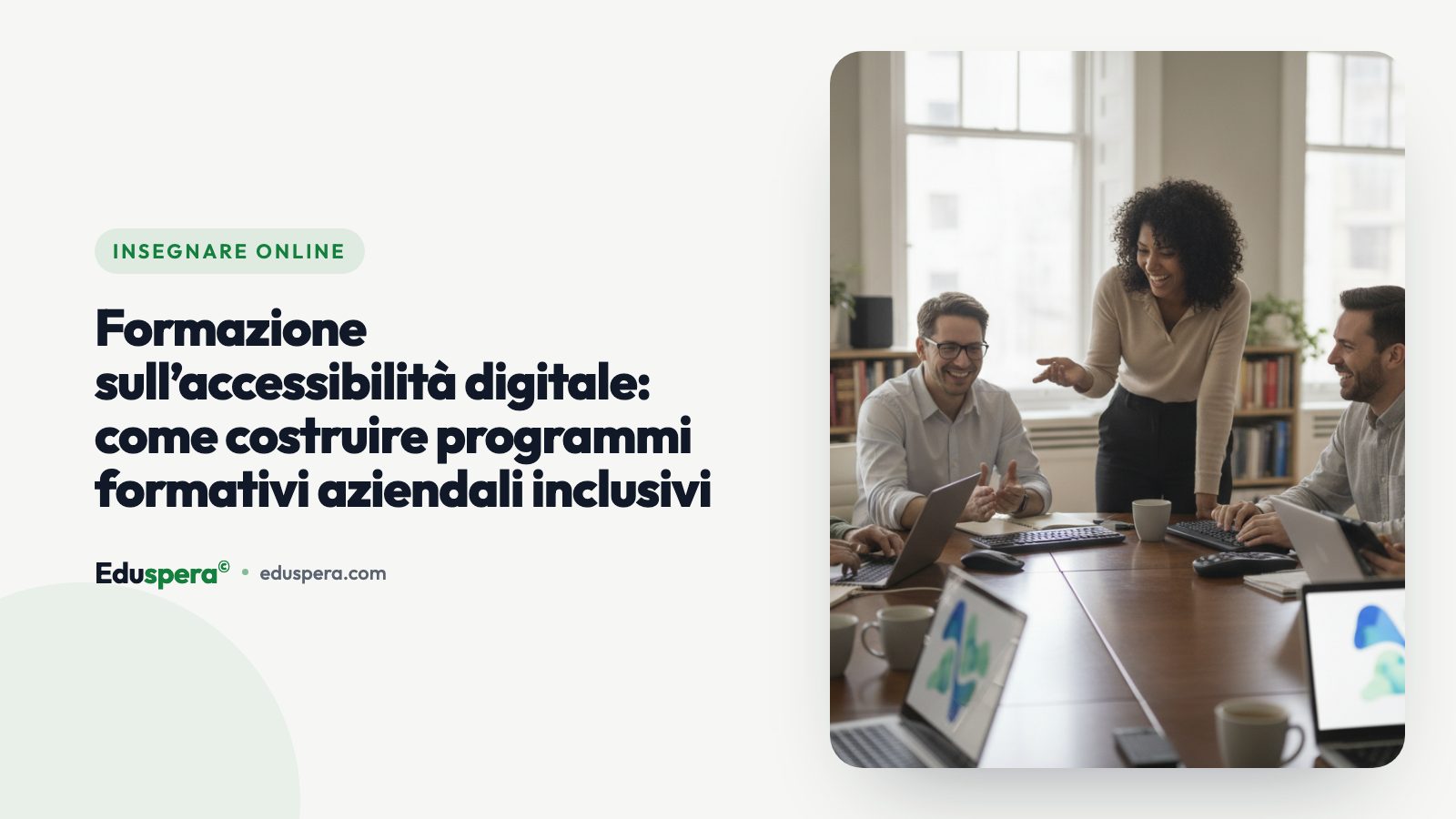 Corporate training session with employees learning about digital accessibility