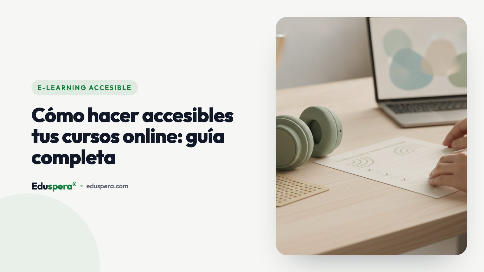 Person using a laptop for online learning with accessibility tools